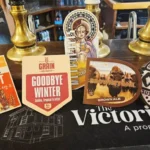 Real ale selection at Victoria Inn Colchester