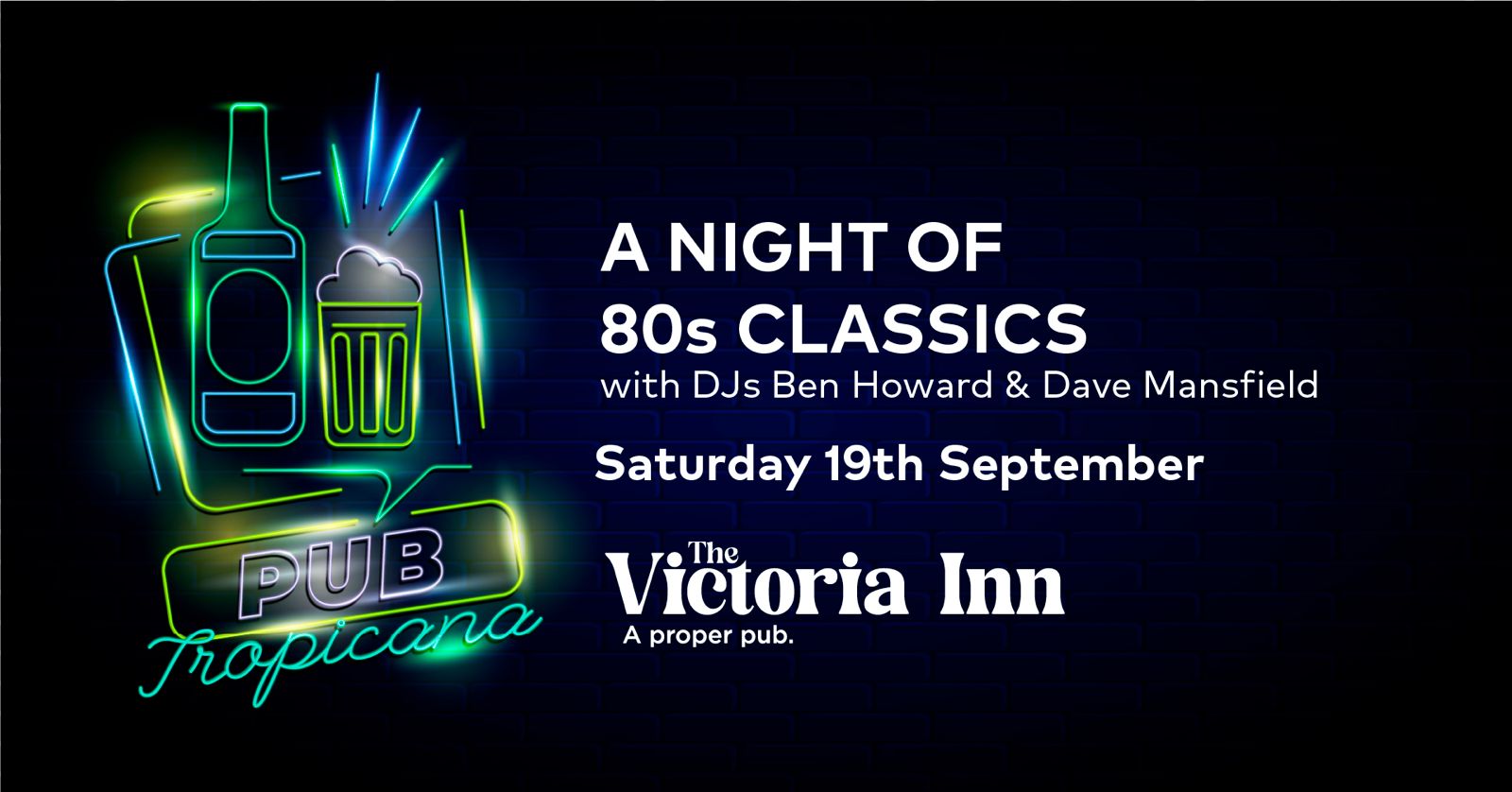 Pub Tropicana 80s night at the Victoria Inn, Colchester